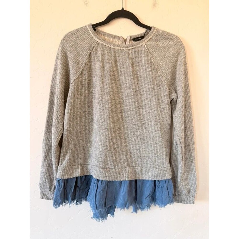 Blu Pepper Blue Ruffled Hem Size M